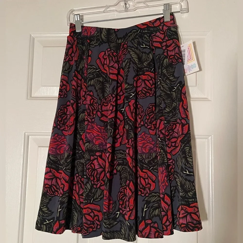 NWT Lularoe Madison Skirt - Roses